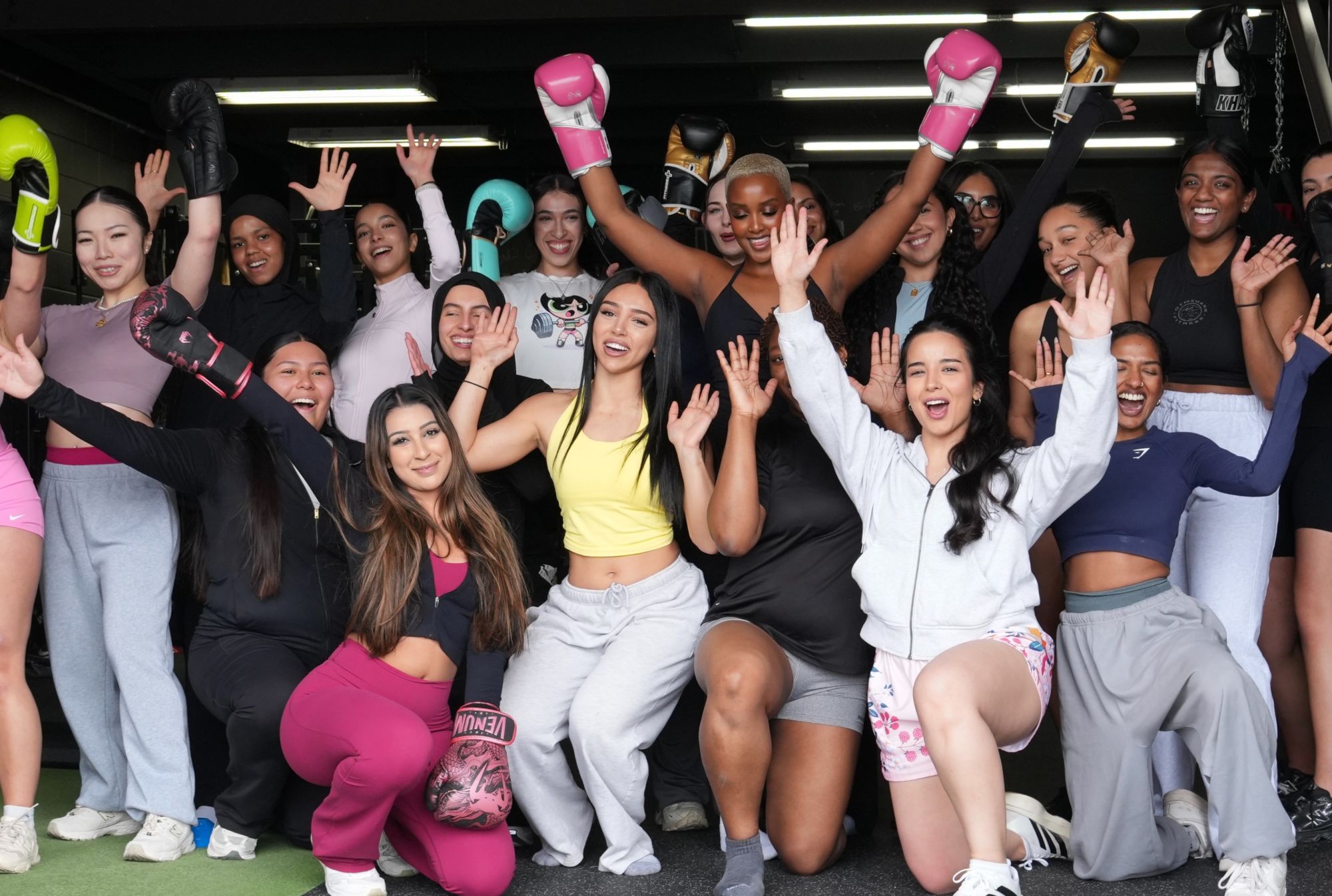 Enimsay girls boxing retreat group photo